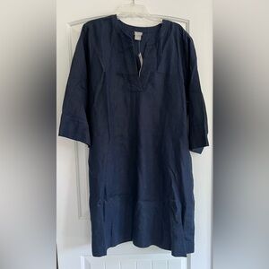 Chico's Dark Blue Linen Dress **Brand New Size 4 (20)